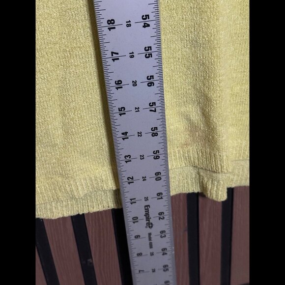 Beginning Boutique Dress US 2 / XS Womens Yellow Maxi Mesh Knit Back Cut Out - Picture 5 of 9